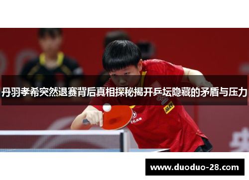 丹羽孝希突然退赛背后真相探秘揭开乒坛隐藏的矛盾与压力